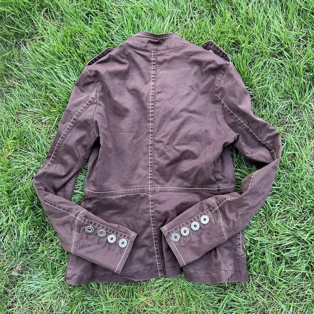 Vintage Twill Twenty Two Brown Button Jacket - Picture 4 of 4